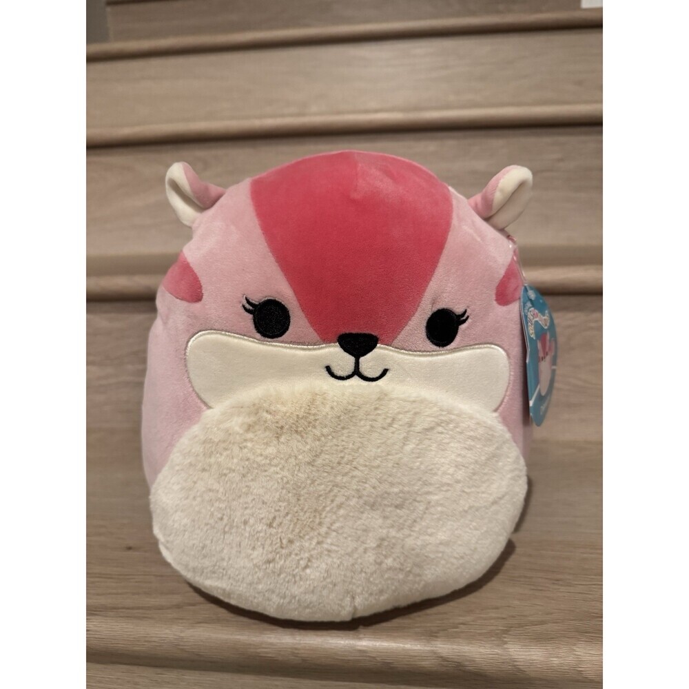 NWT Squishmallows Dianalee Pink Squirrel Medium Plush Doll 11in